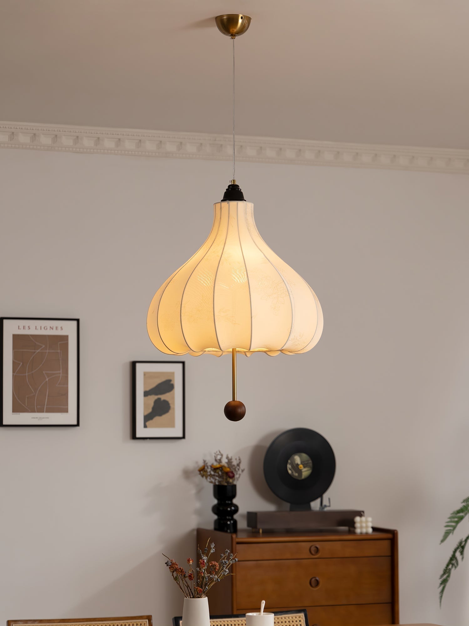 Chestnut Fabric Pendant Light - Letslighting