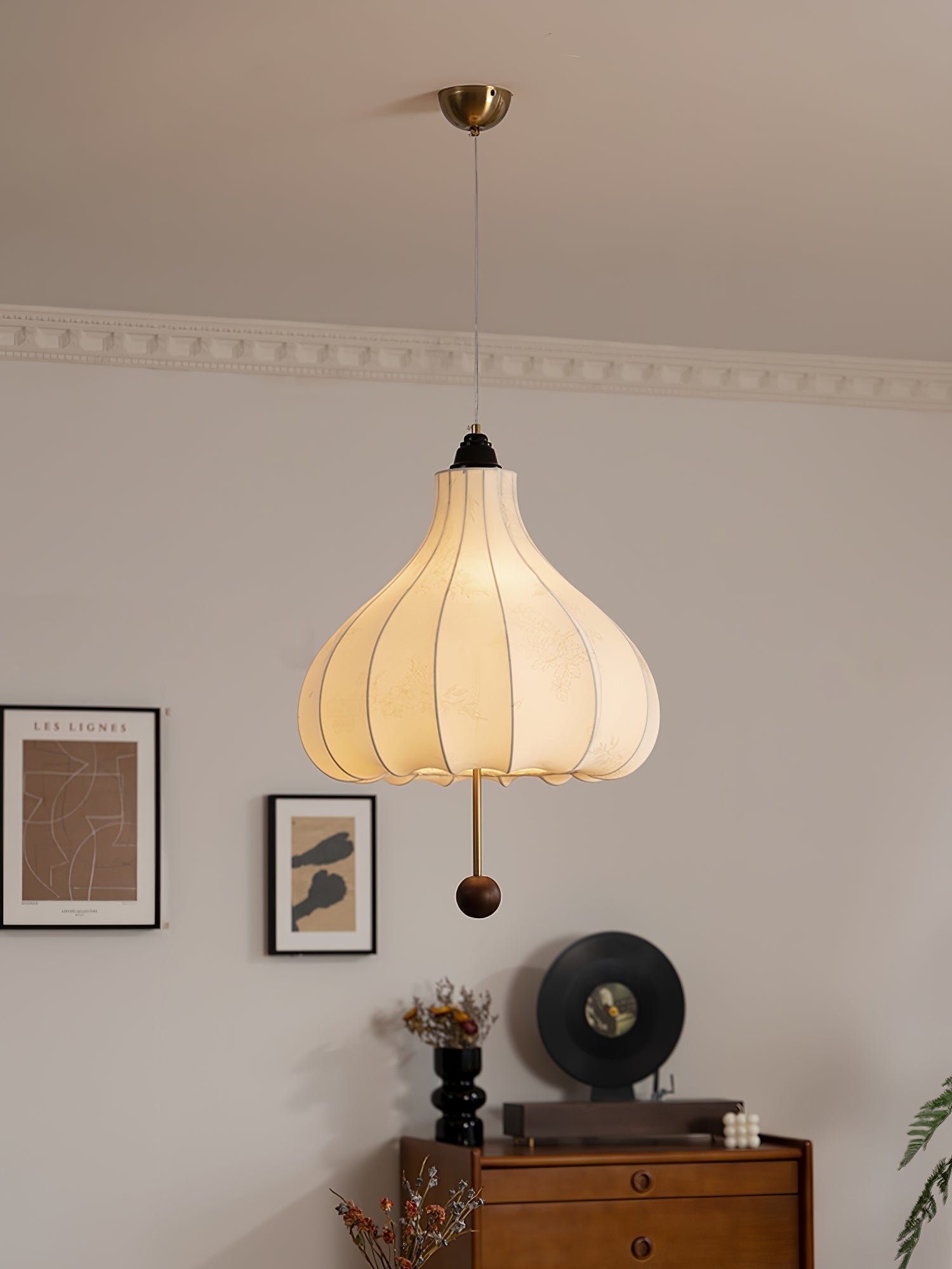 Chestnut Fabric Pendant Light - Letslighting