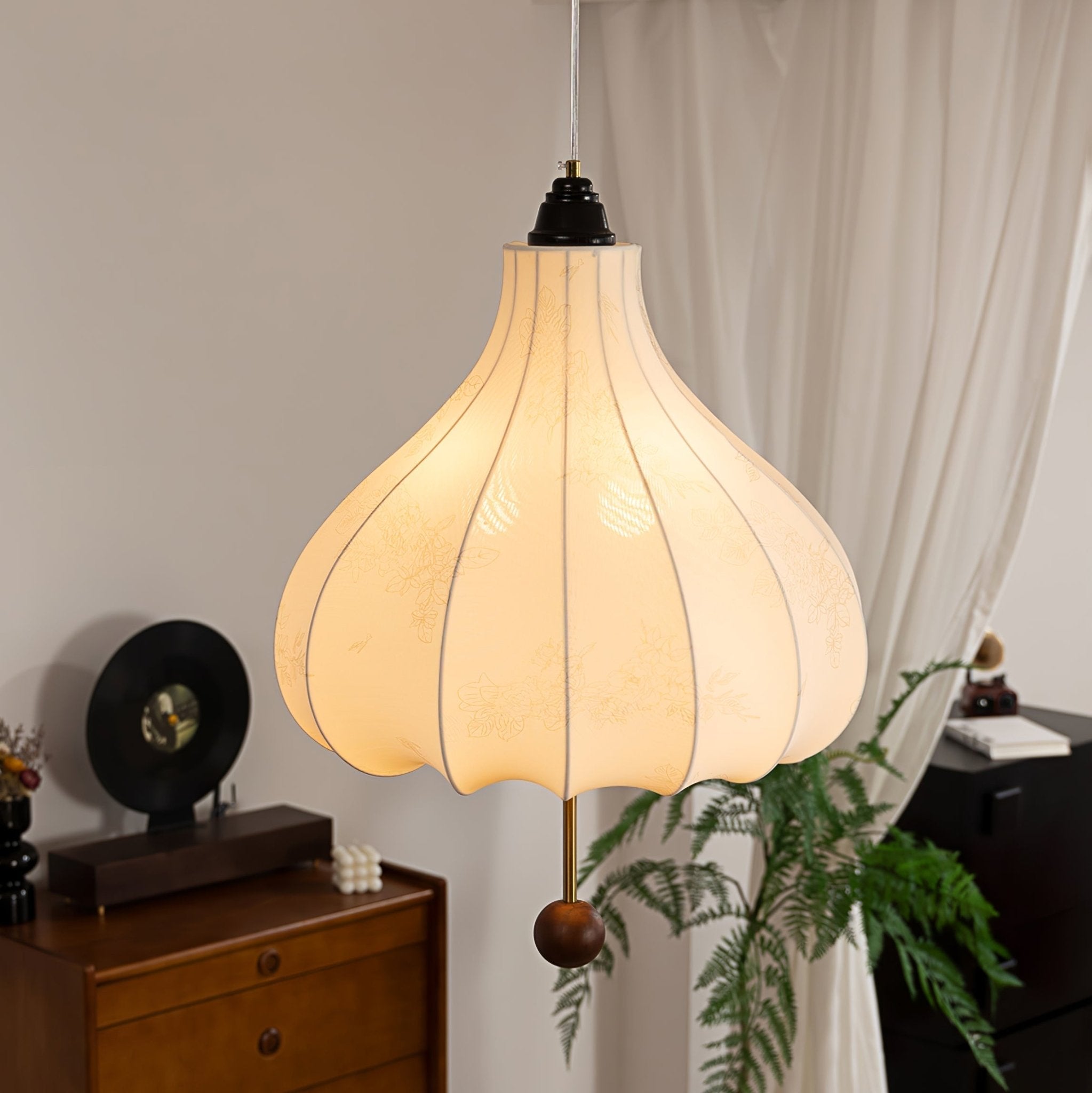 Chestnut Fabric Pendant Light - Letslighting
