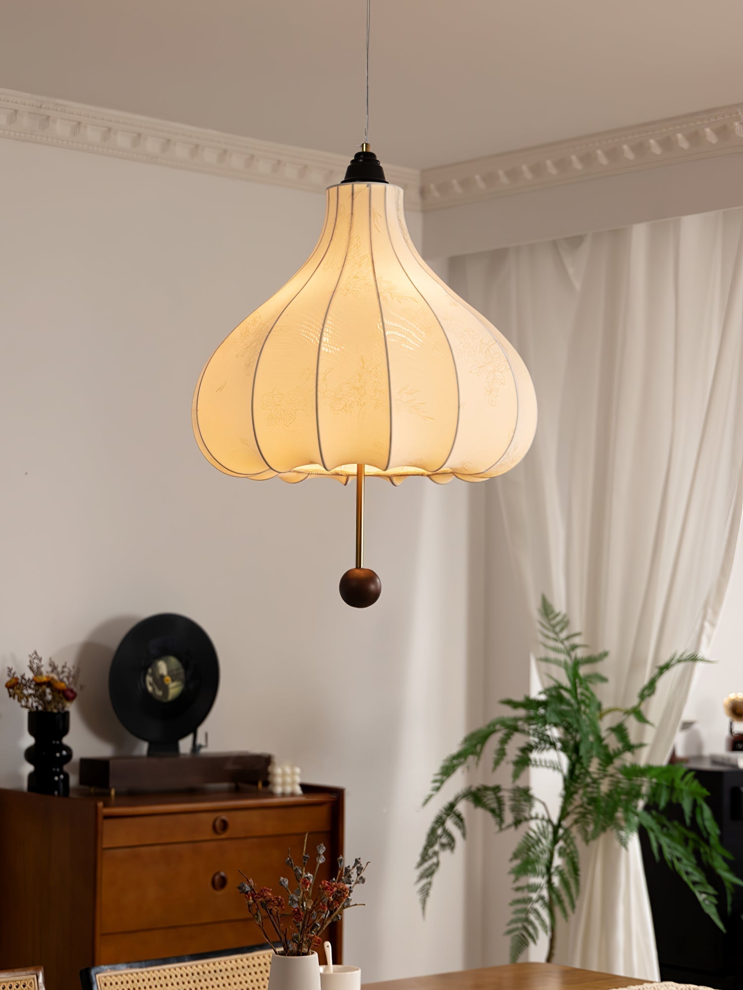 Chestnut Fabric Pendant Light - Letslighting