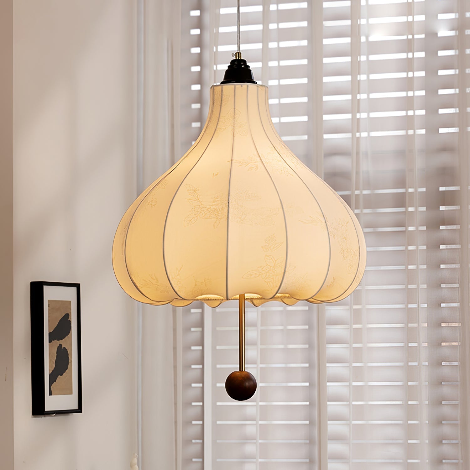 Chestnut Fabric Pendant Light - Letslighting