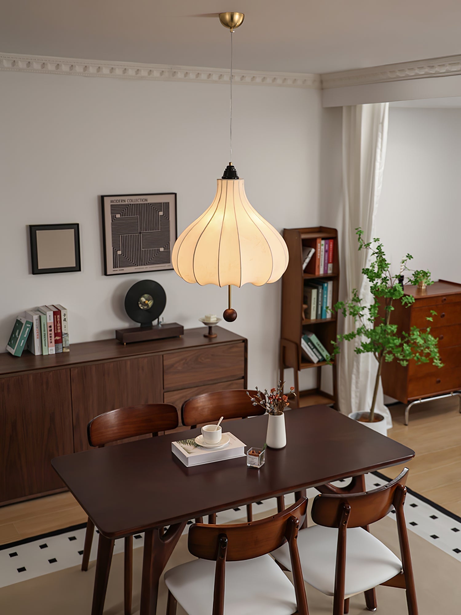 Chestnut Fabric Pendant Light - Letslighting