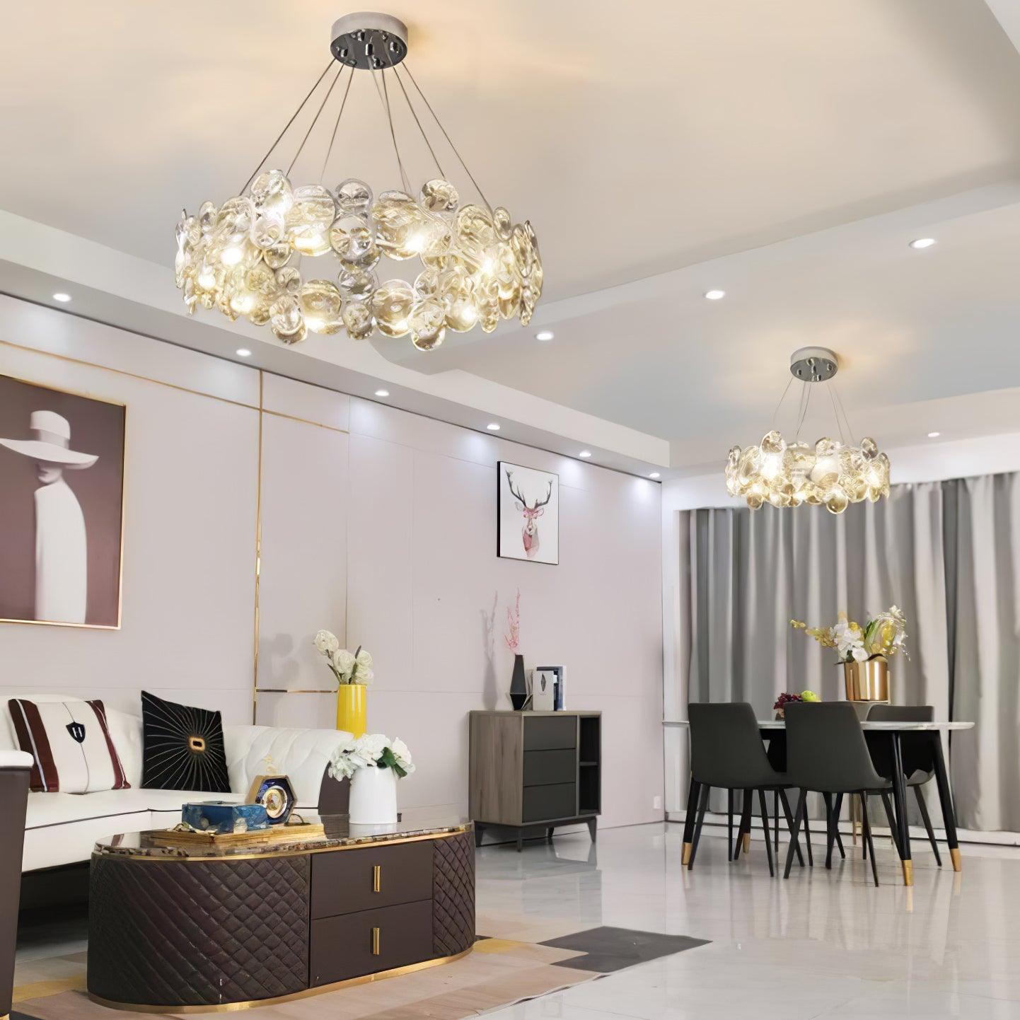 Chrome Round Crystal Chandelier - Letslighting