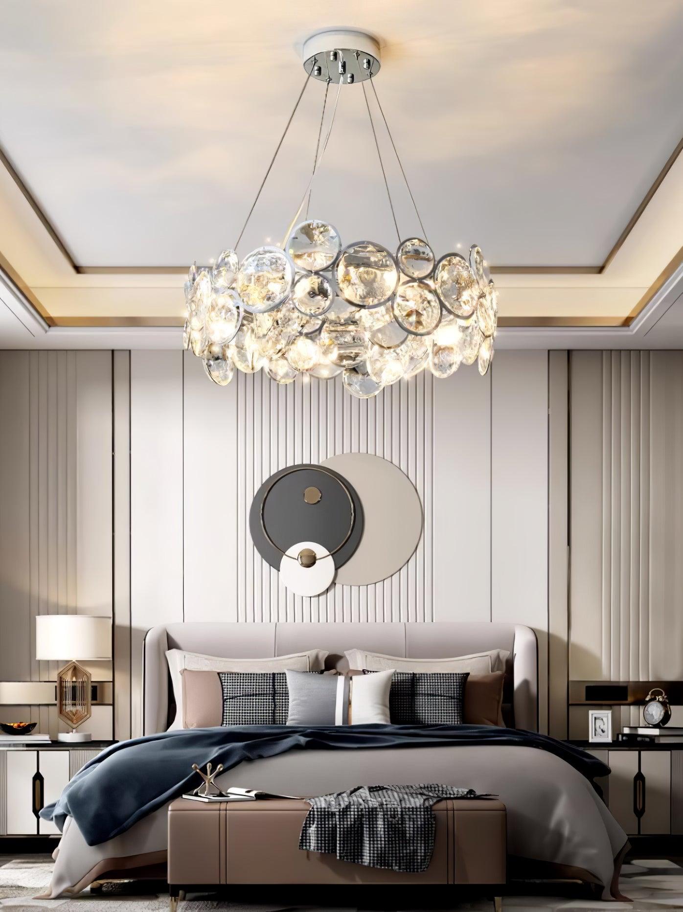 Chrome Round Crystal Chandelier - Letslighting
