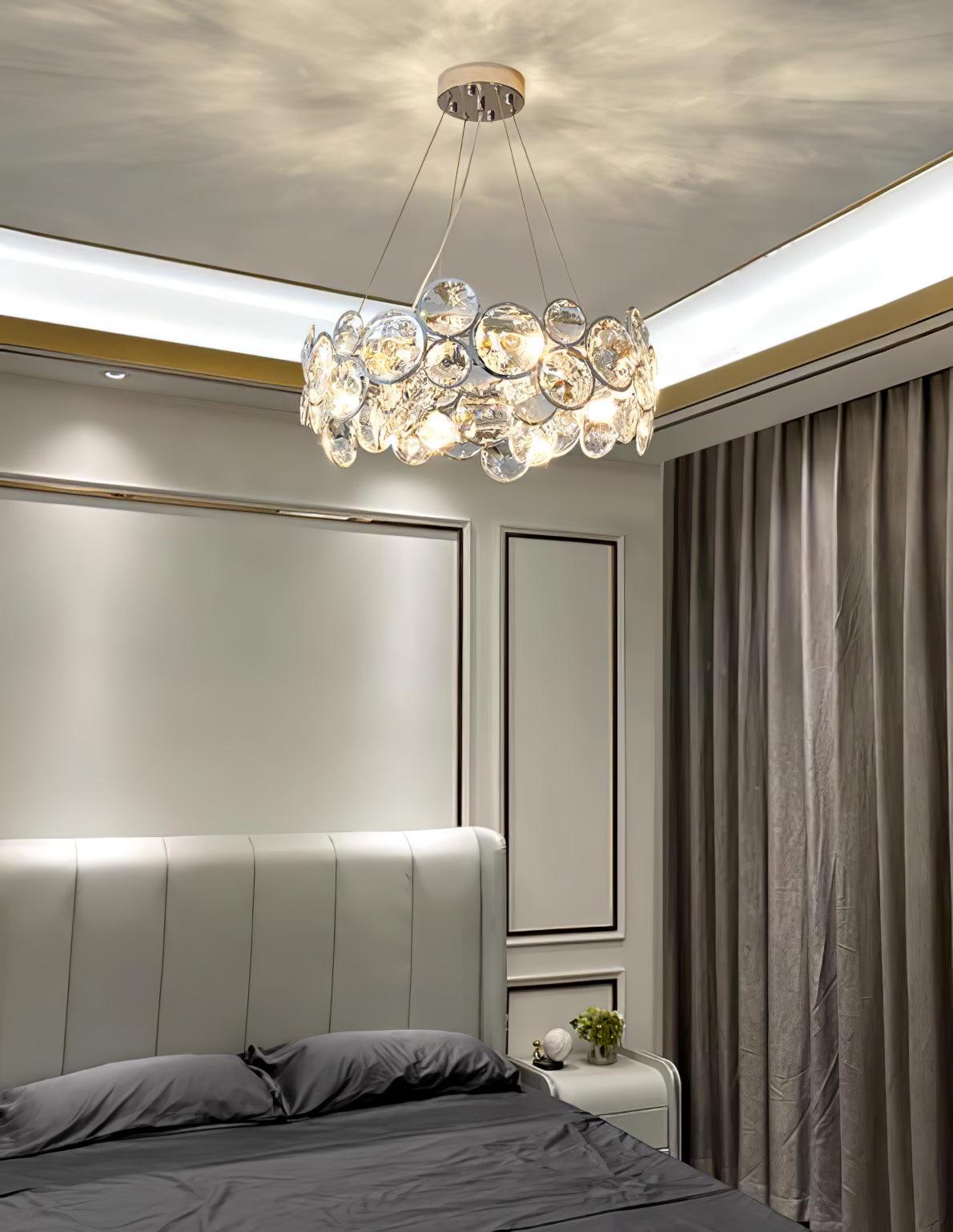 Chrome Round Crystal Chandelier - Letslighting