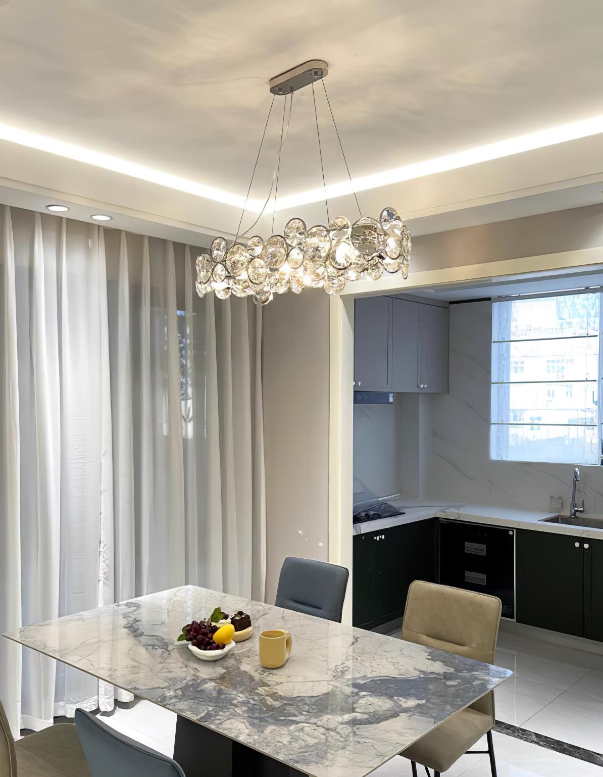 Chrome Round Crystal Chandelier - Letslighting