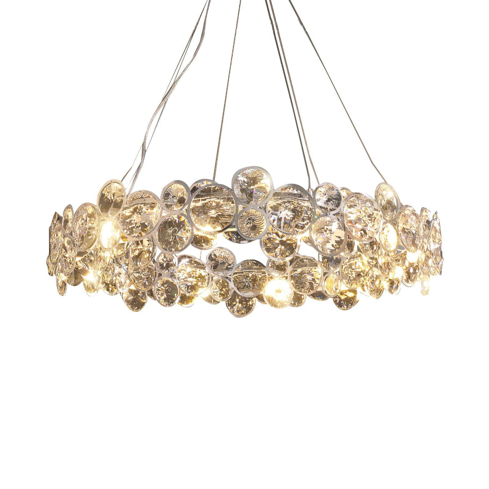 Chrome Round Crystal Chandelier - Letslighting
