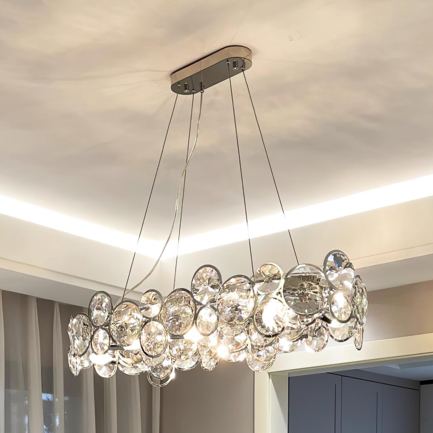 Chrome Round Crystal Chandelier - Letslighting
