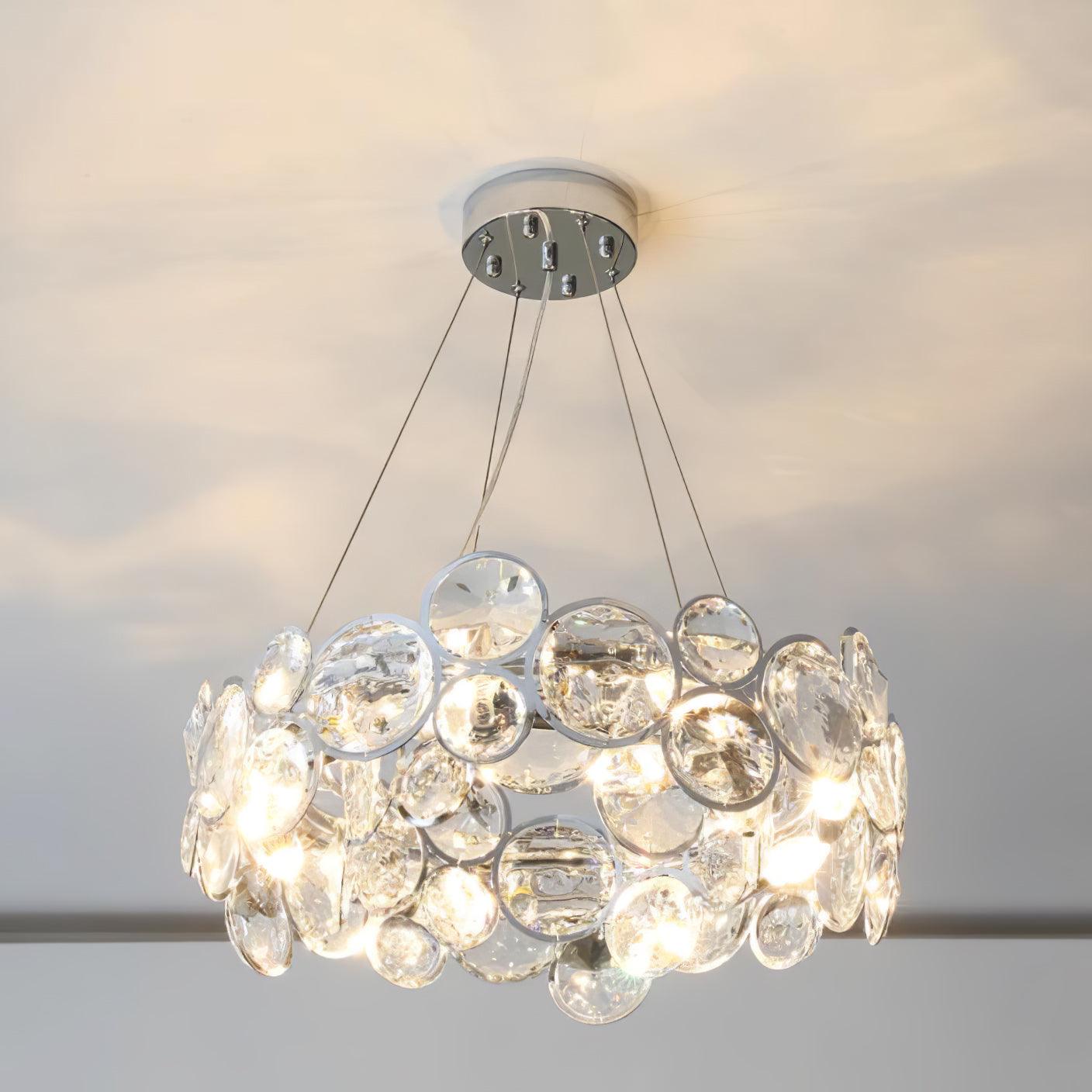 Chrome Round Crystal Chandelier - Letslighting