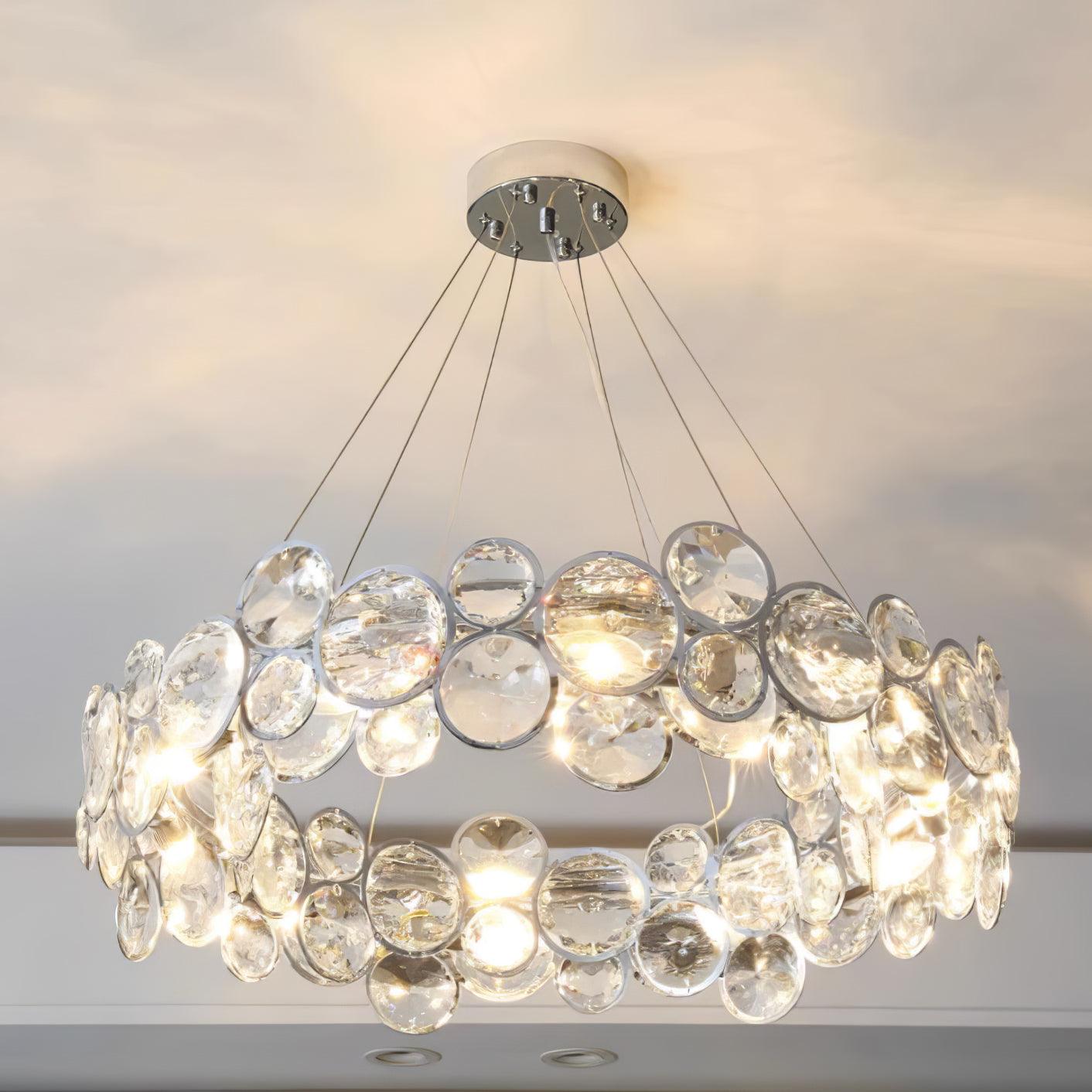 Chrome Round Crystal Chandelier - Letslighting