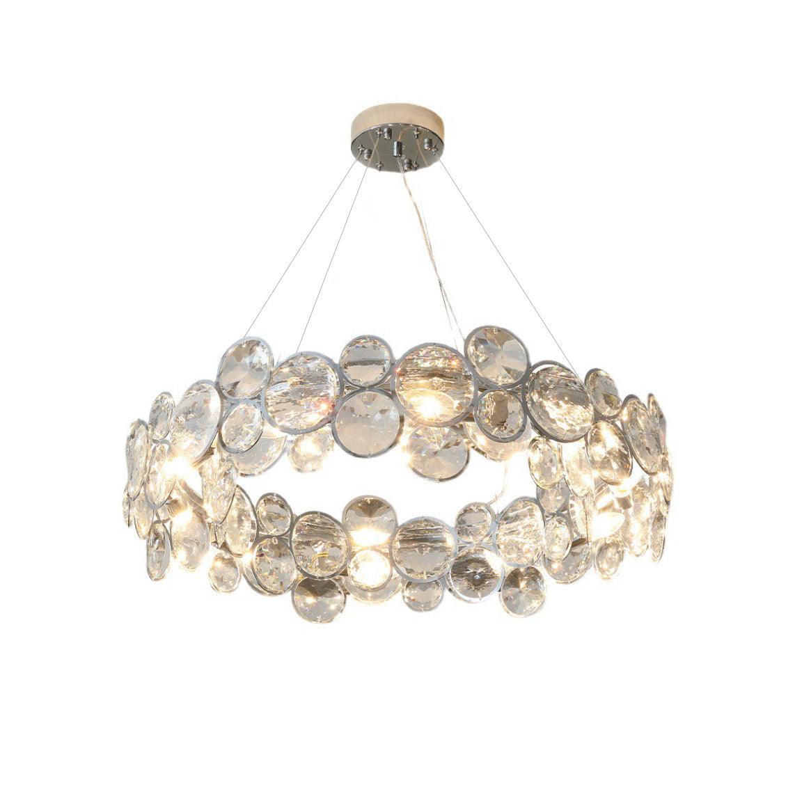 Chrome Round Crystal Chandelier - Letslighting
