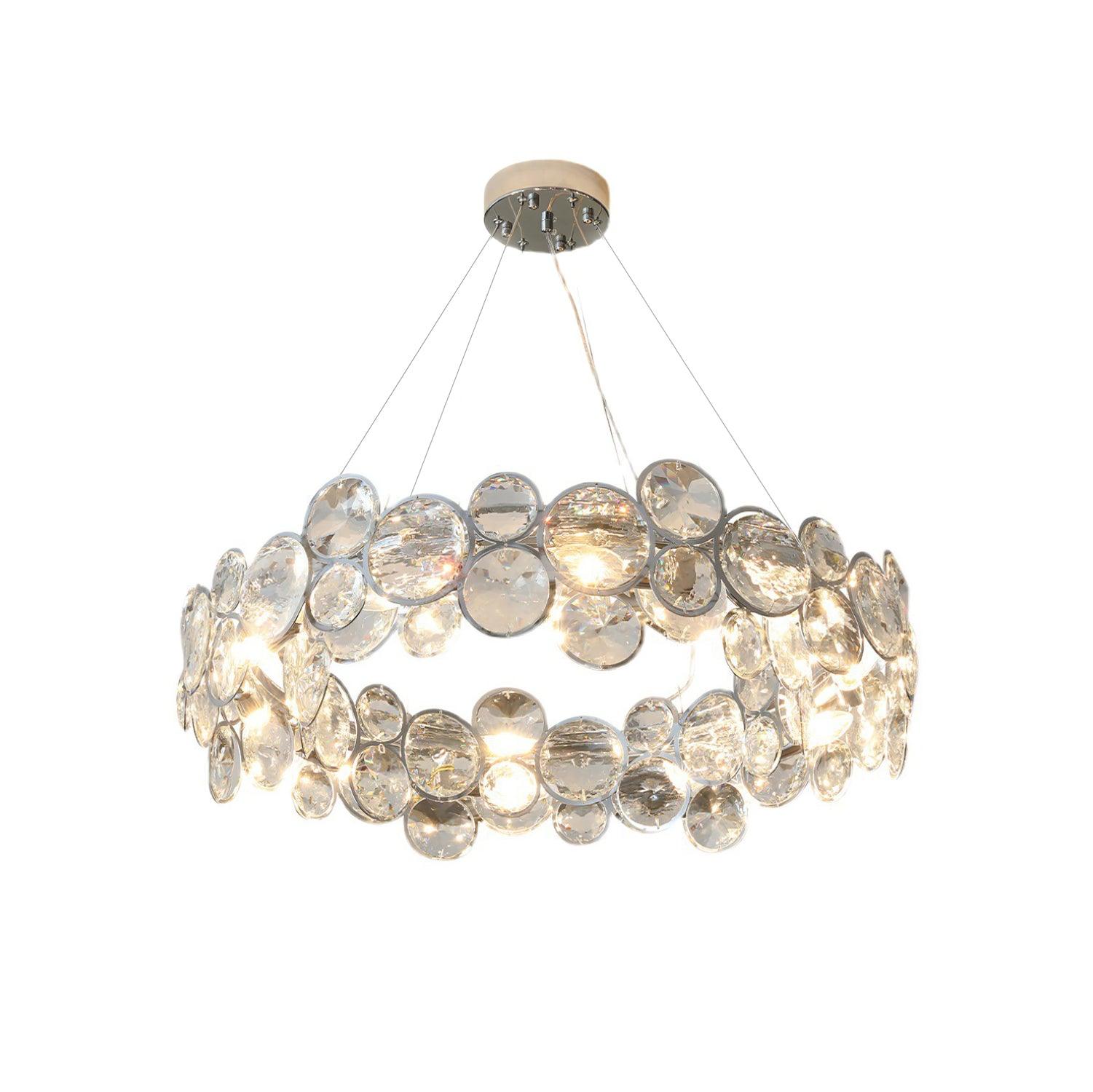 Chrome Round Crystal Chandelier - Letslighting
