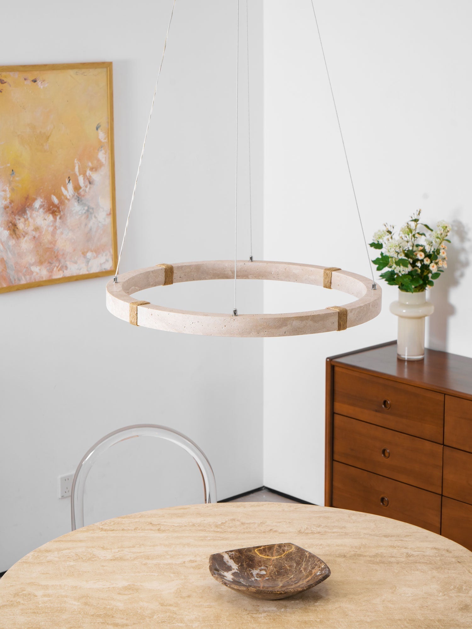 Alsilis Travertine Chandelier - Letslighting