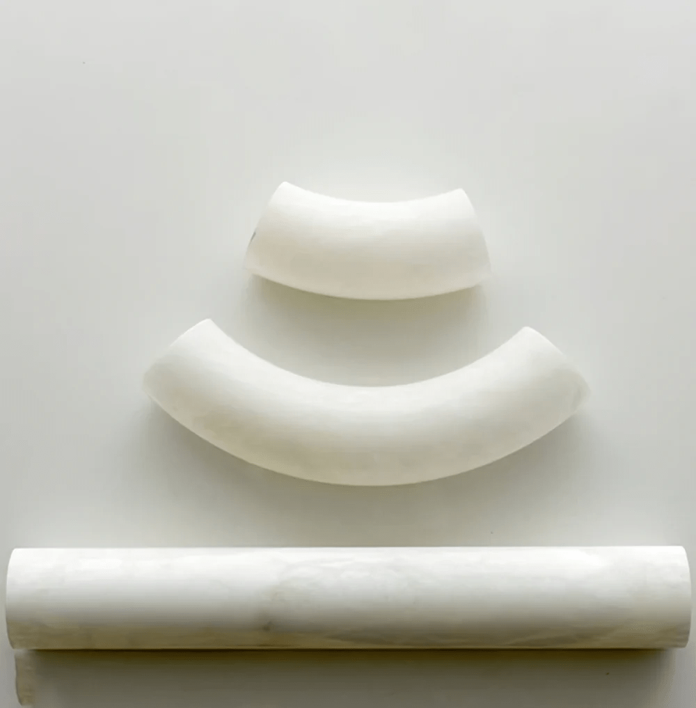 Vista Modern Minimalist Art Alabaster Metal Chandelier - Lamp Copper