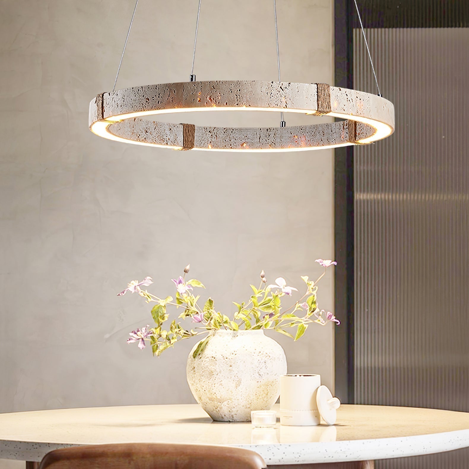 Alsilis Travertine Chandelier - Letslighting