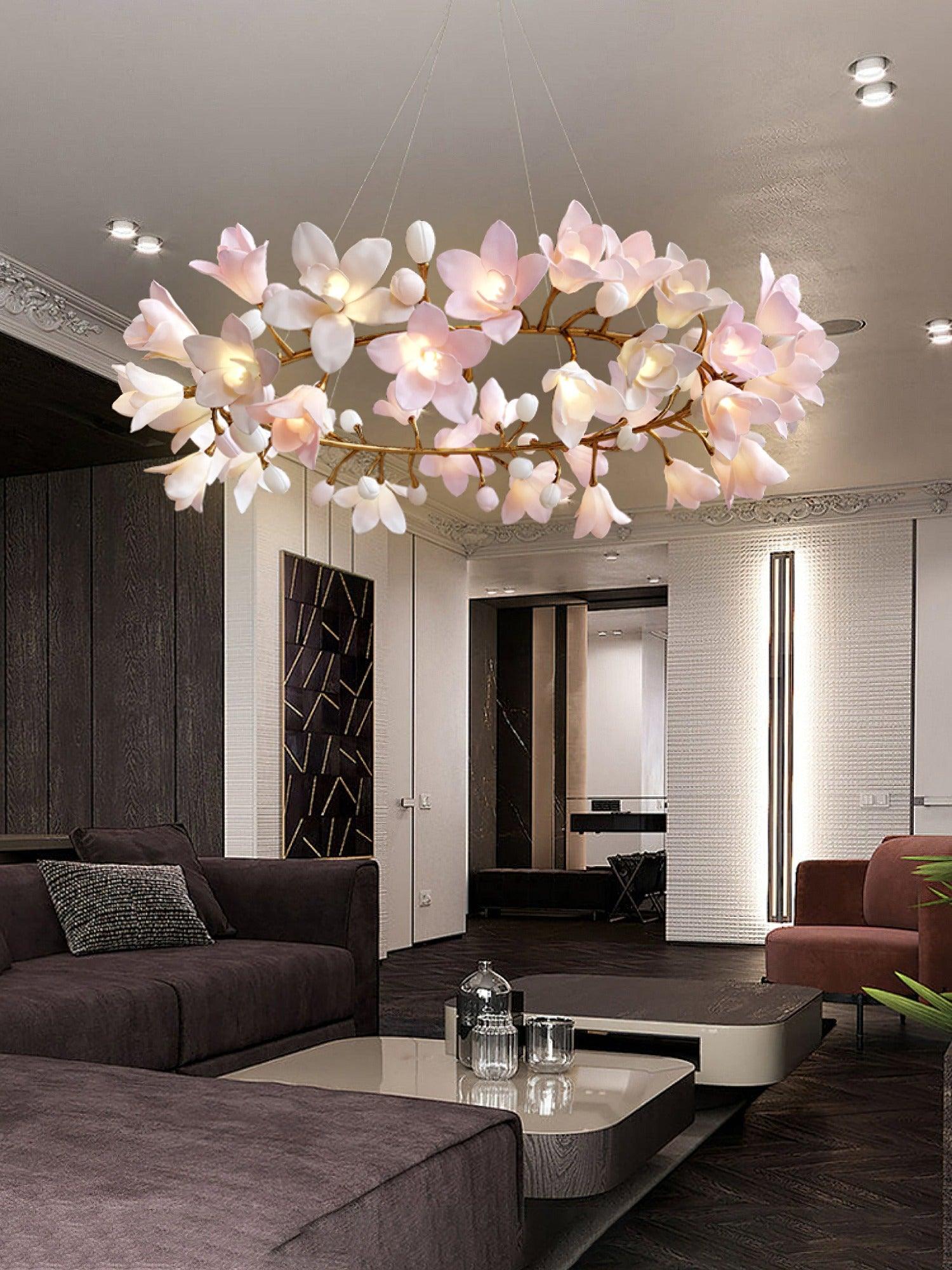 Circular Blossom Chandelier - Letslighting