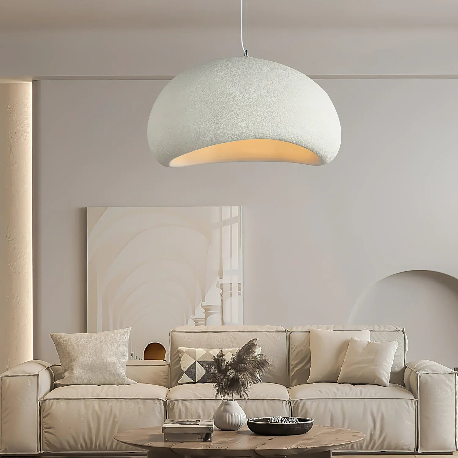 Aria Lámpara Colgante Esférica Estilo Wabi-Sabi Nube