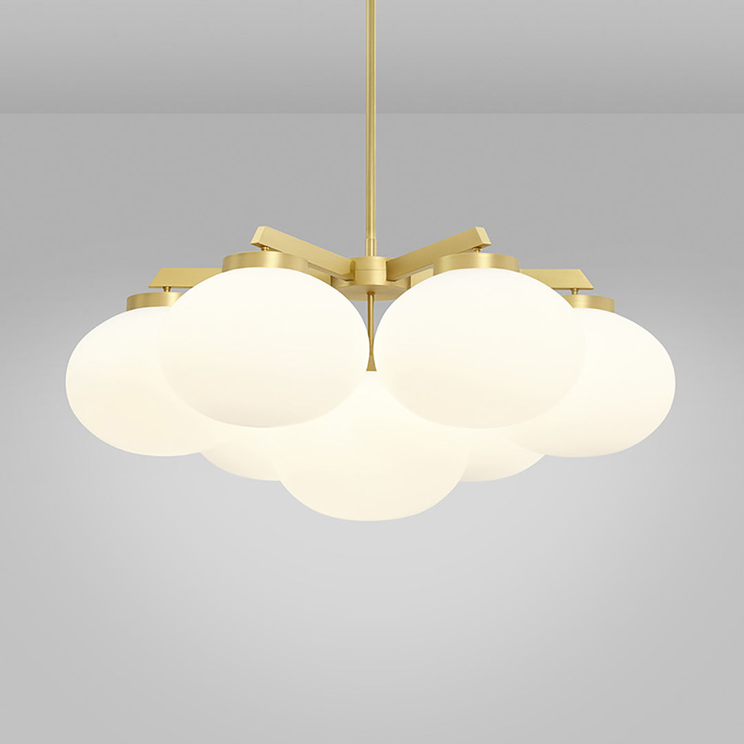 Edge Premium Elegance Brass Metal Glass Chandelier - Lamp Copper