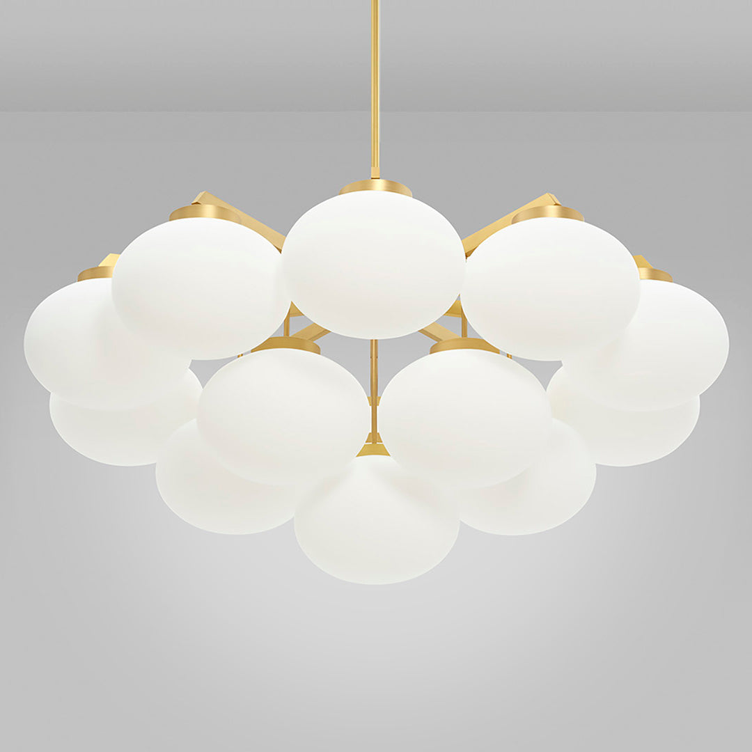 Edge Premium Elegance Brass Metal Glass Chandelier - Lamp Copper