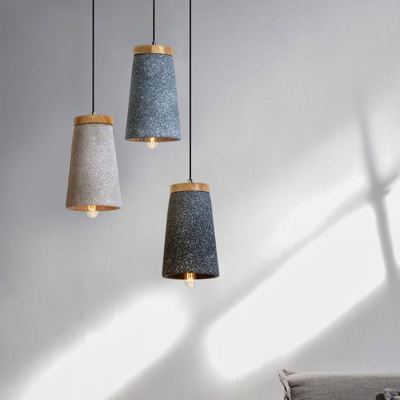 Coburg Wood Cement Pendant Light - Letslighting