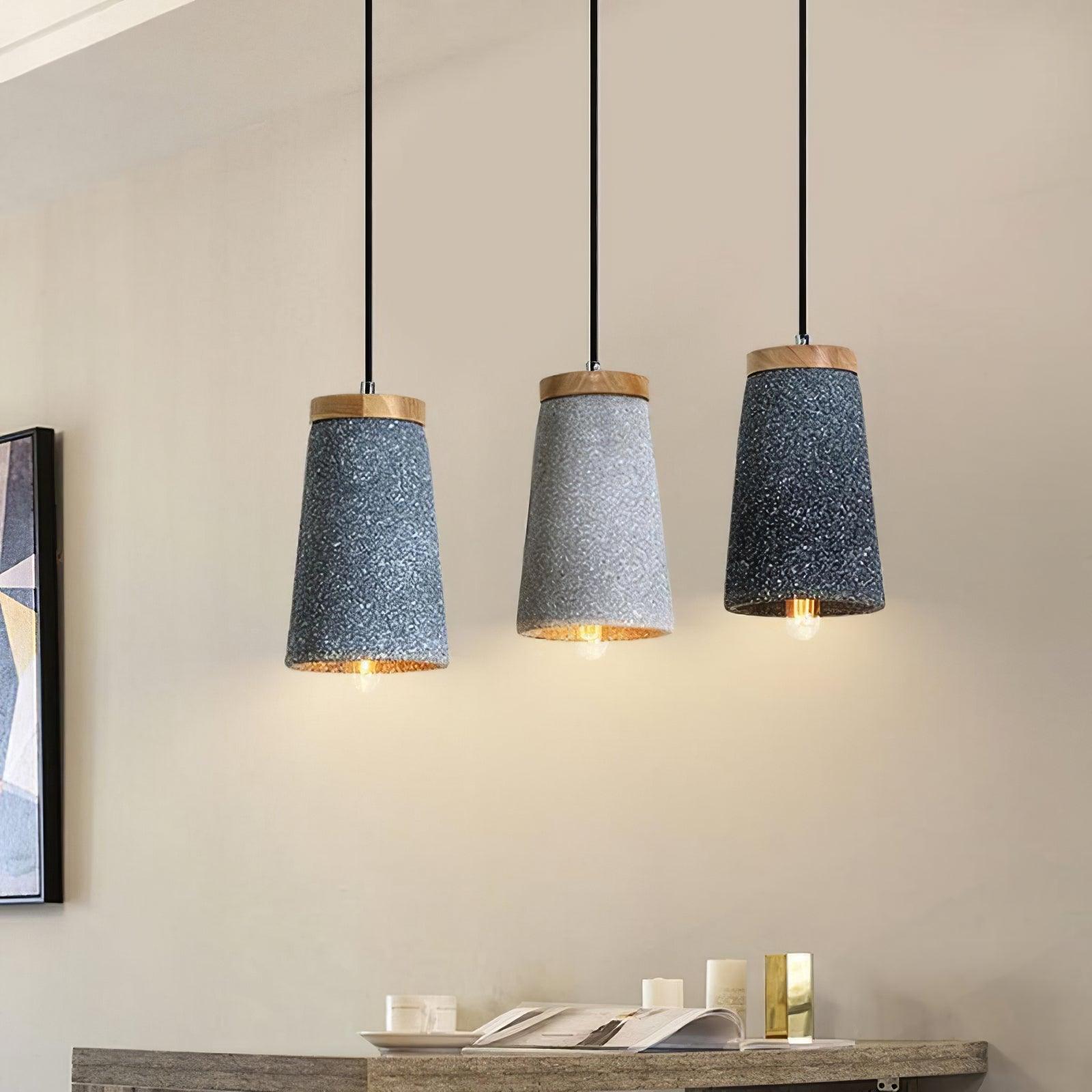 Coburg Wood Cement Pendant Light - Letslighting