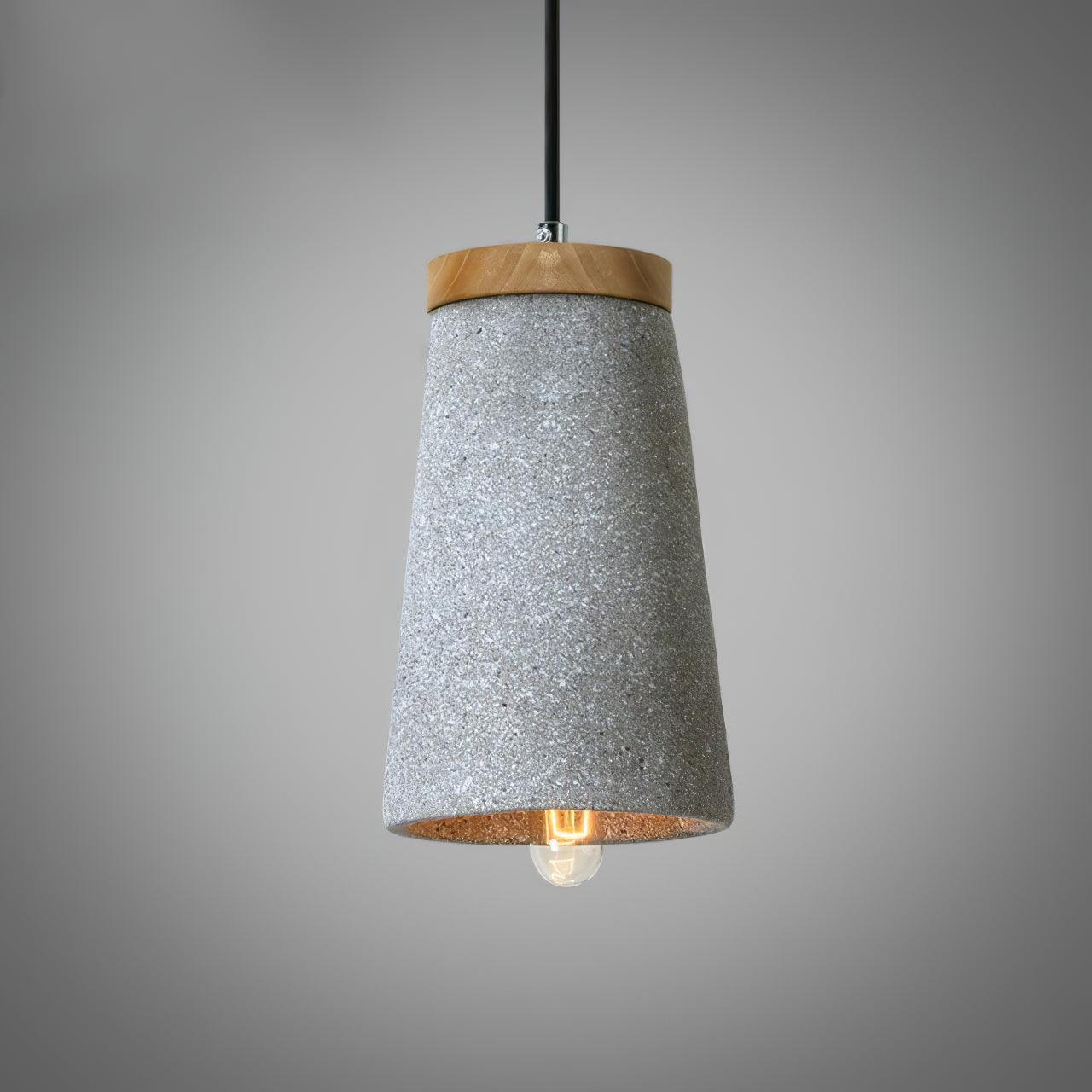 Coburg Wood Cement Pendant Light - Letslighting
