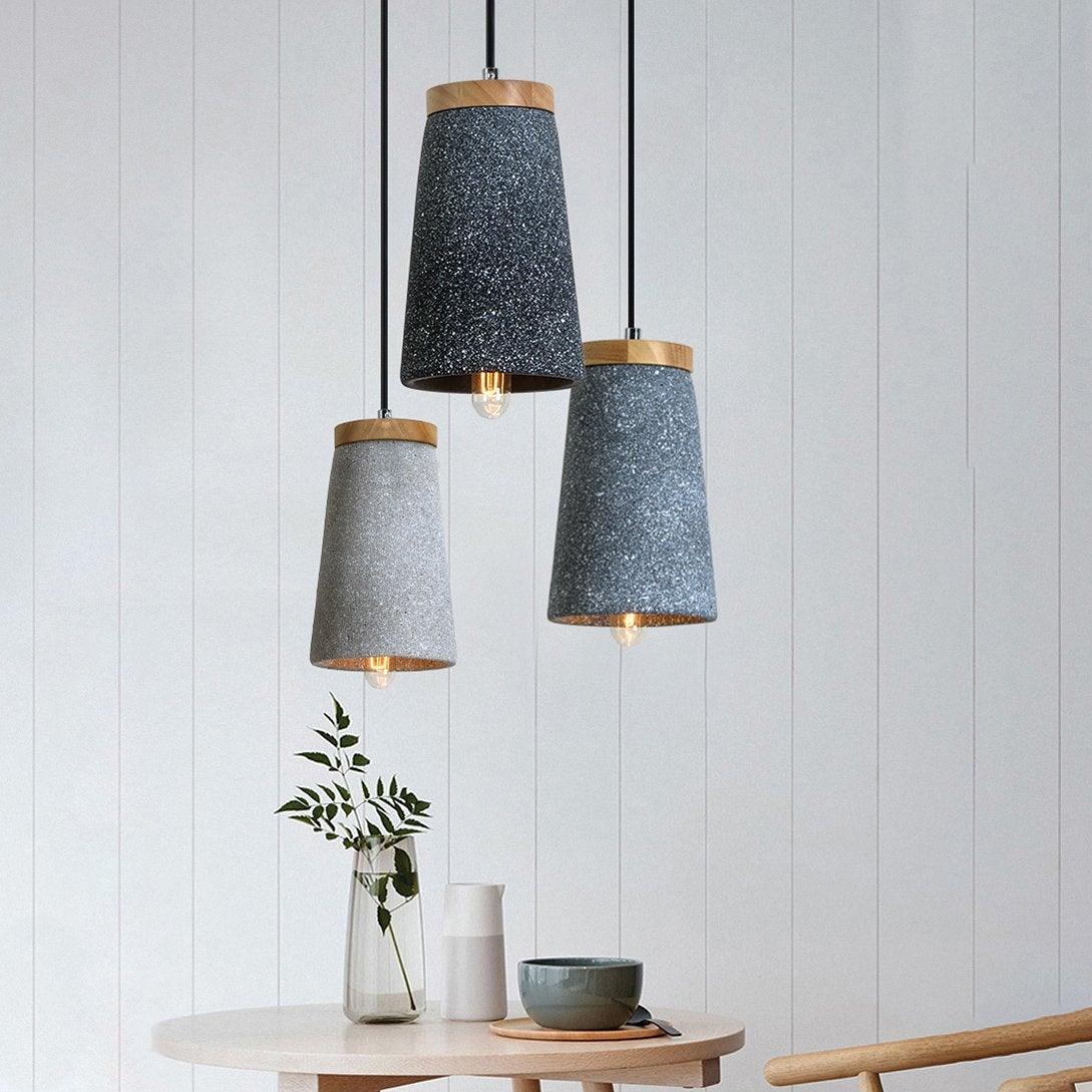 Coburg Wood Cement Pendant Light - Letslighting