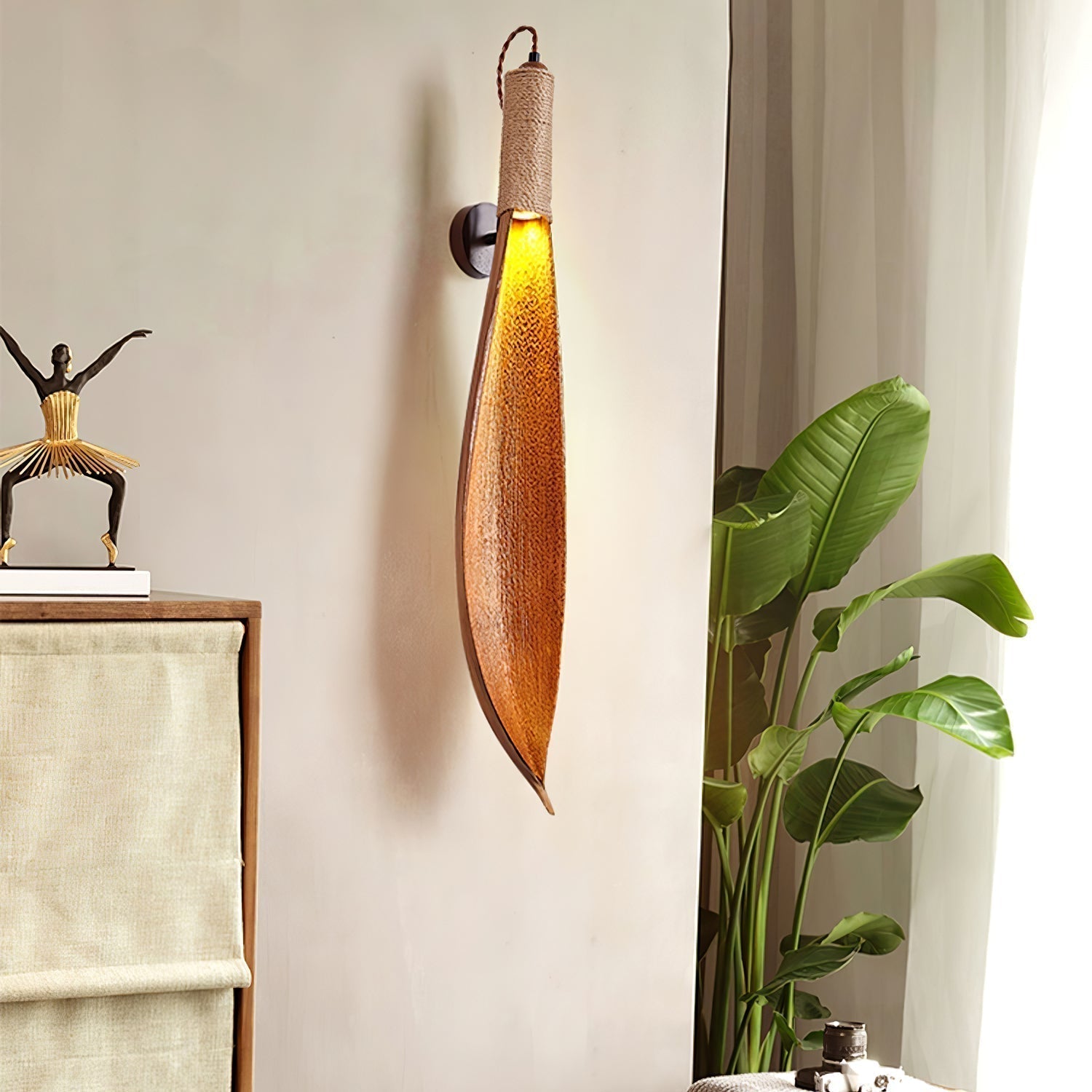 Cocoa Leaf Wall Sconce - Letslighting