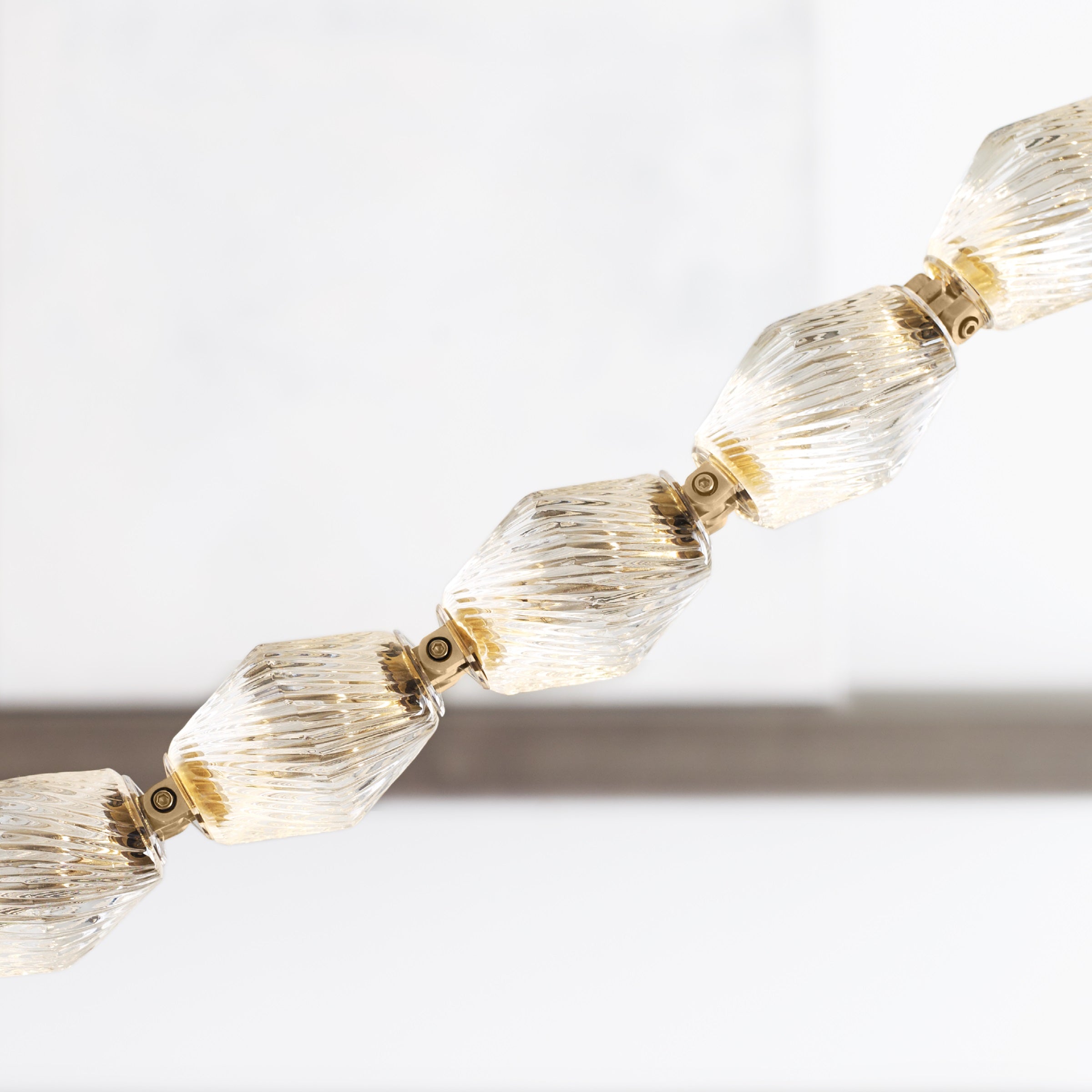 Karma Modern Minimalist Metal Glass Chandelier - Lamp Copper