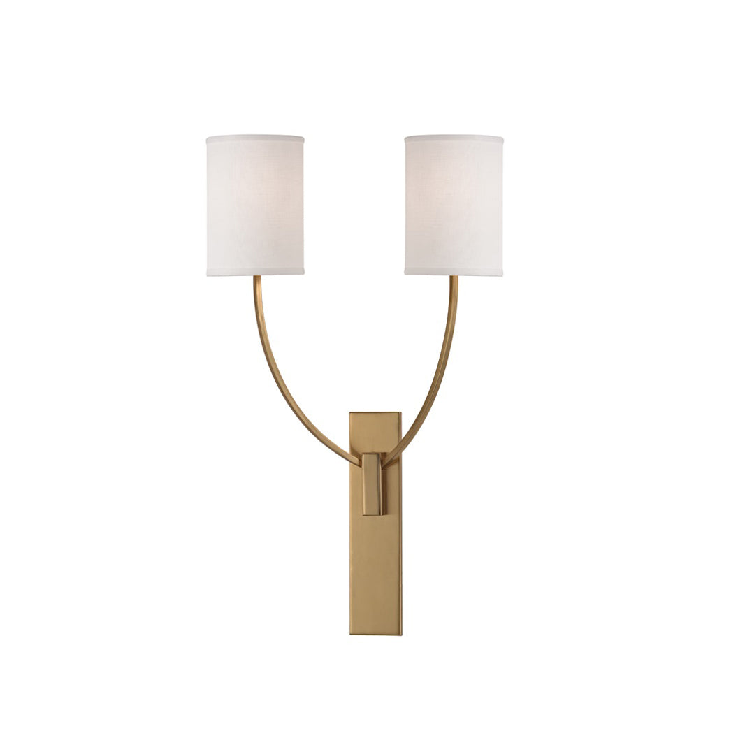 Slate Modern Minimalist Metal Fabric Wall Lamp - Lamp Copper
