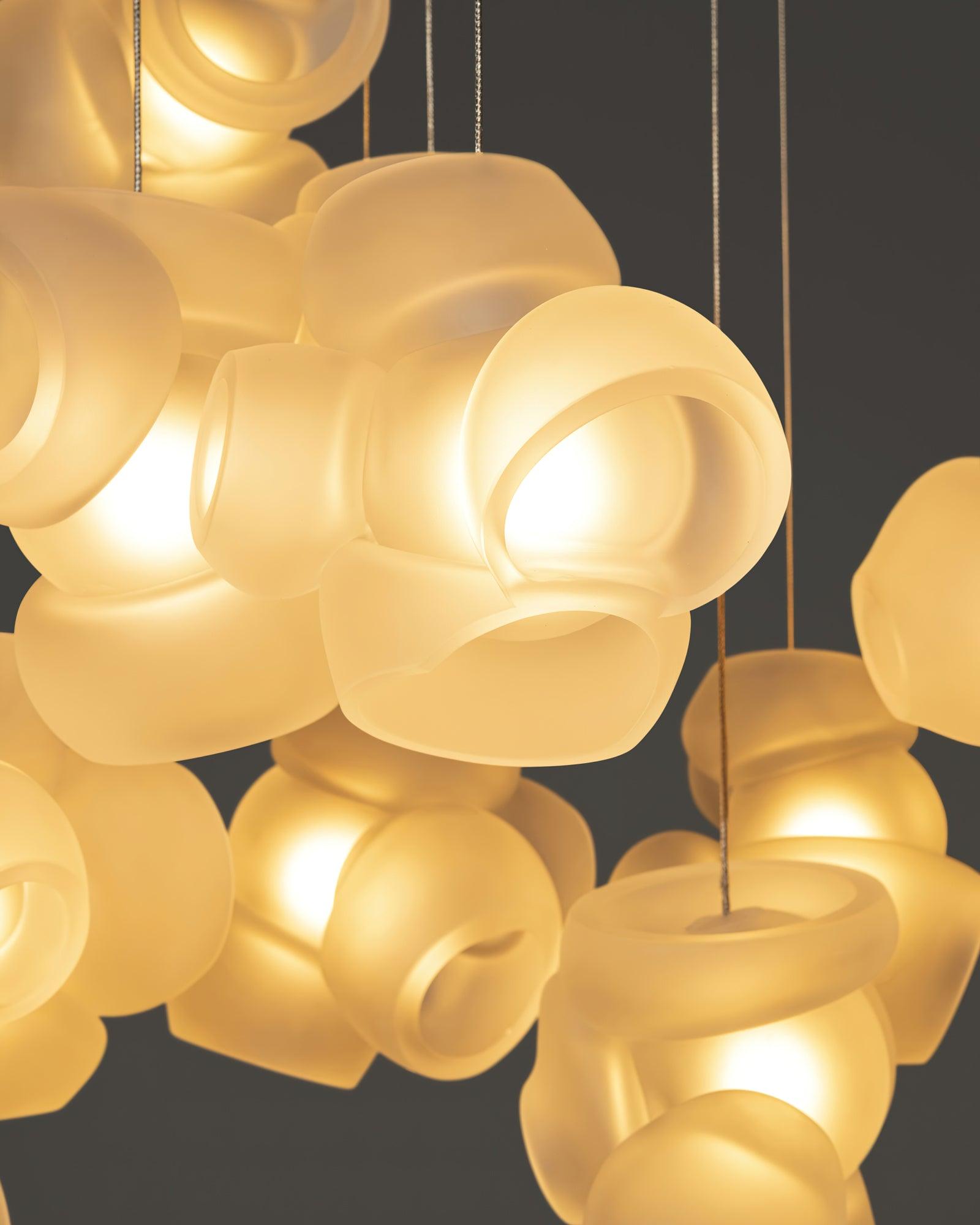 Zamarir Bubbles Cluster Metal Glass Pendant Light - Letslighting