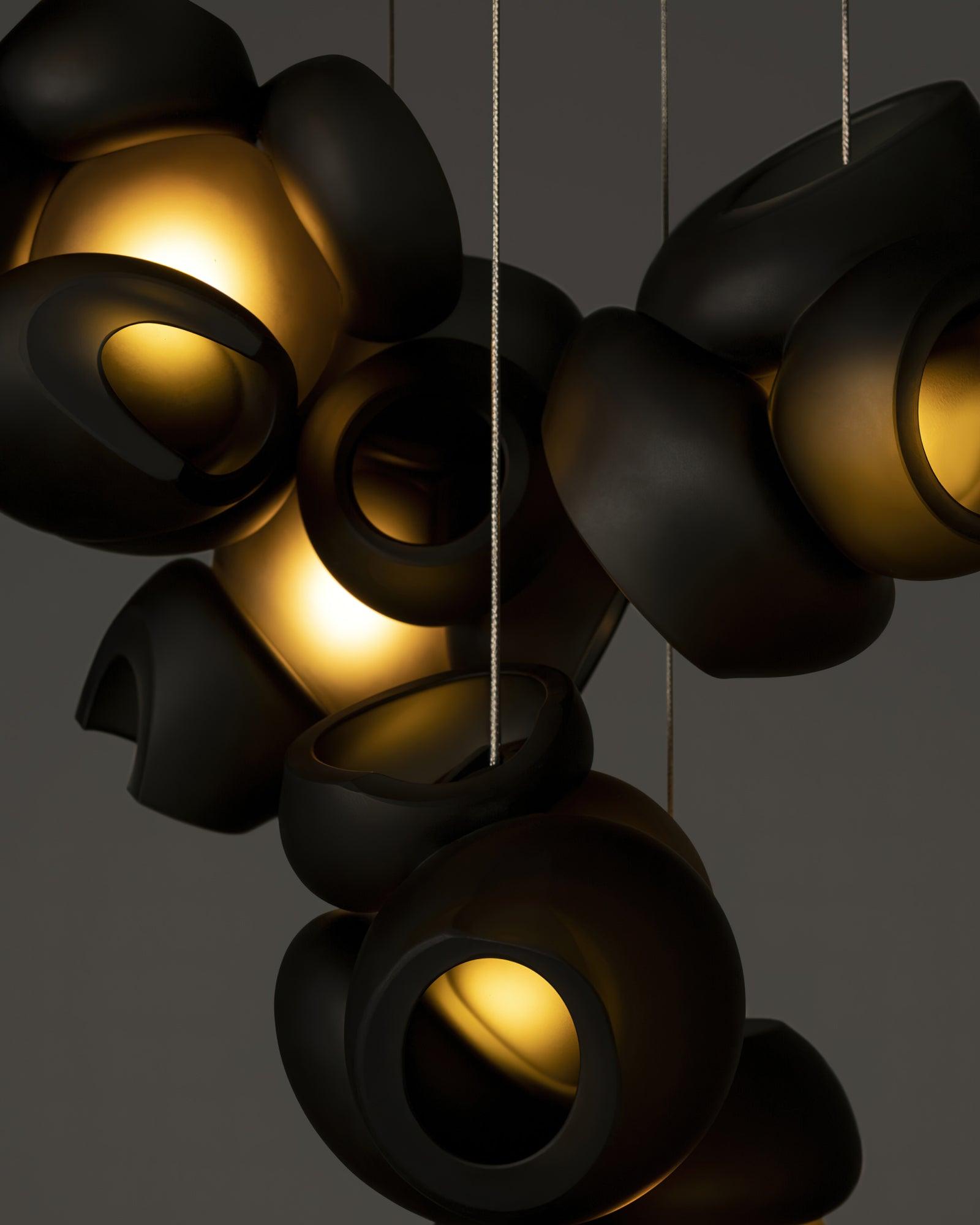 Zamarir Bubbles Cluster Metal Glass Pendant Light - Letslighting