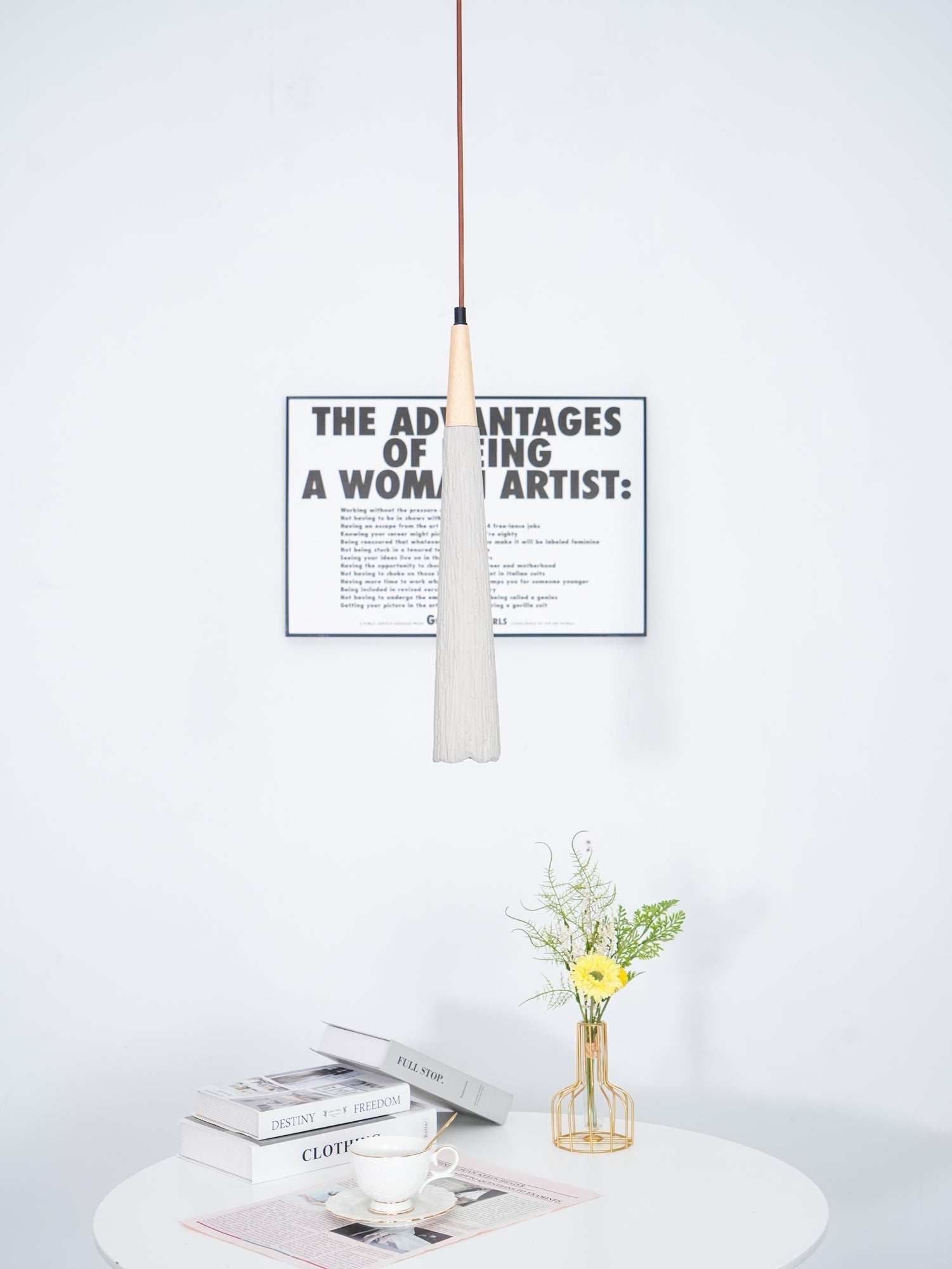 Concrete Pleated Pendant Lamp - Letslighting