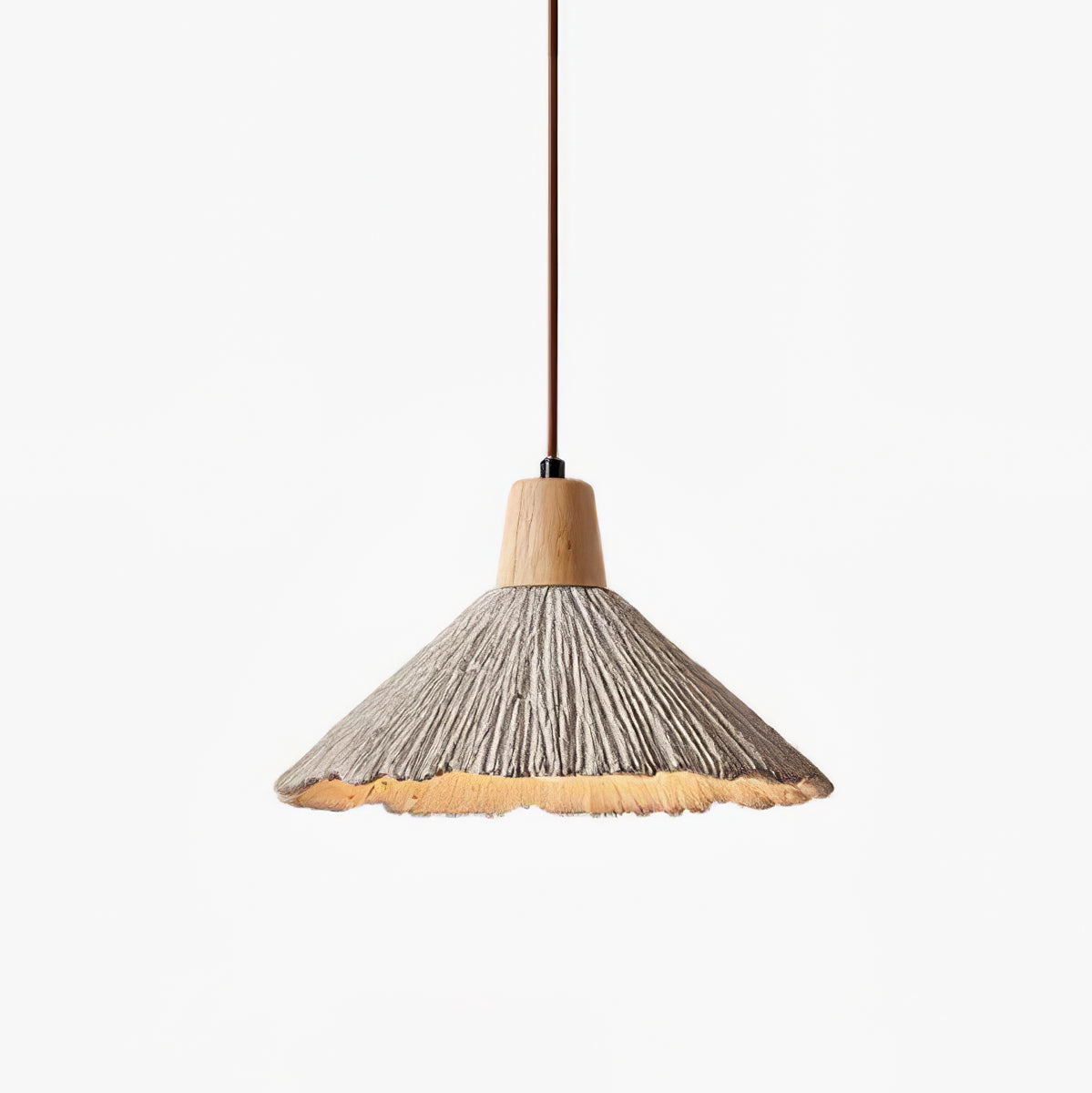 Concrete Pleated Pendant Lamp - Letslighting