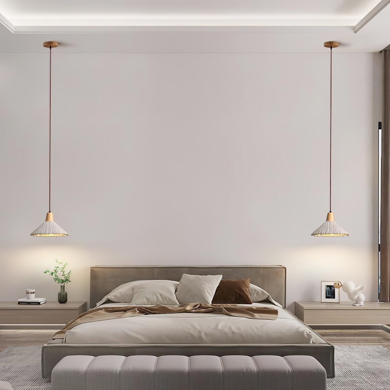 Concrete Pleated Pendant Lamp - Letslighting