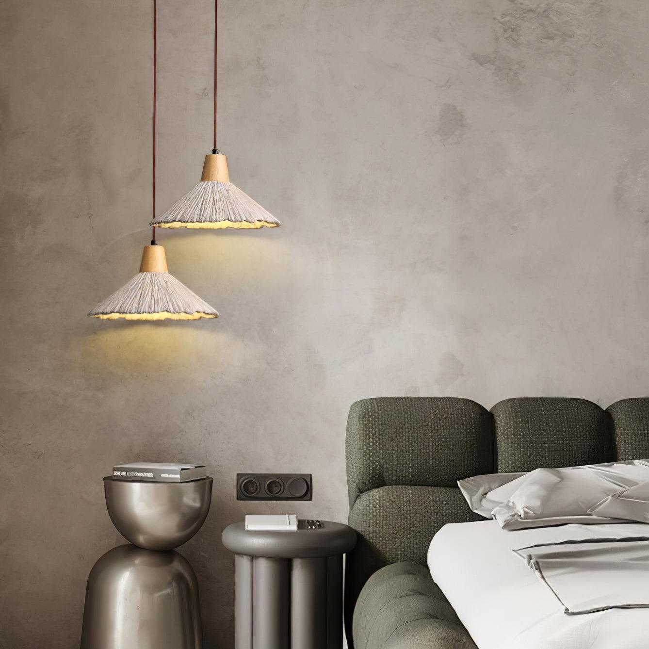 Concrete Pleated Pendant Lamp - Letslighting