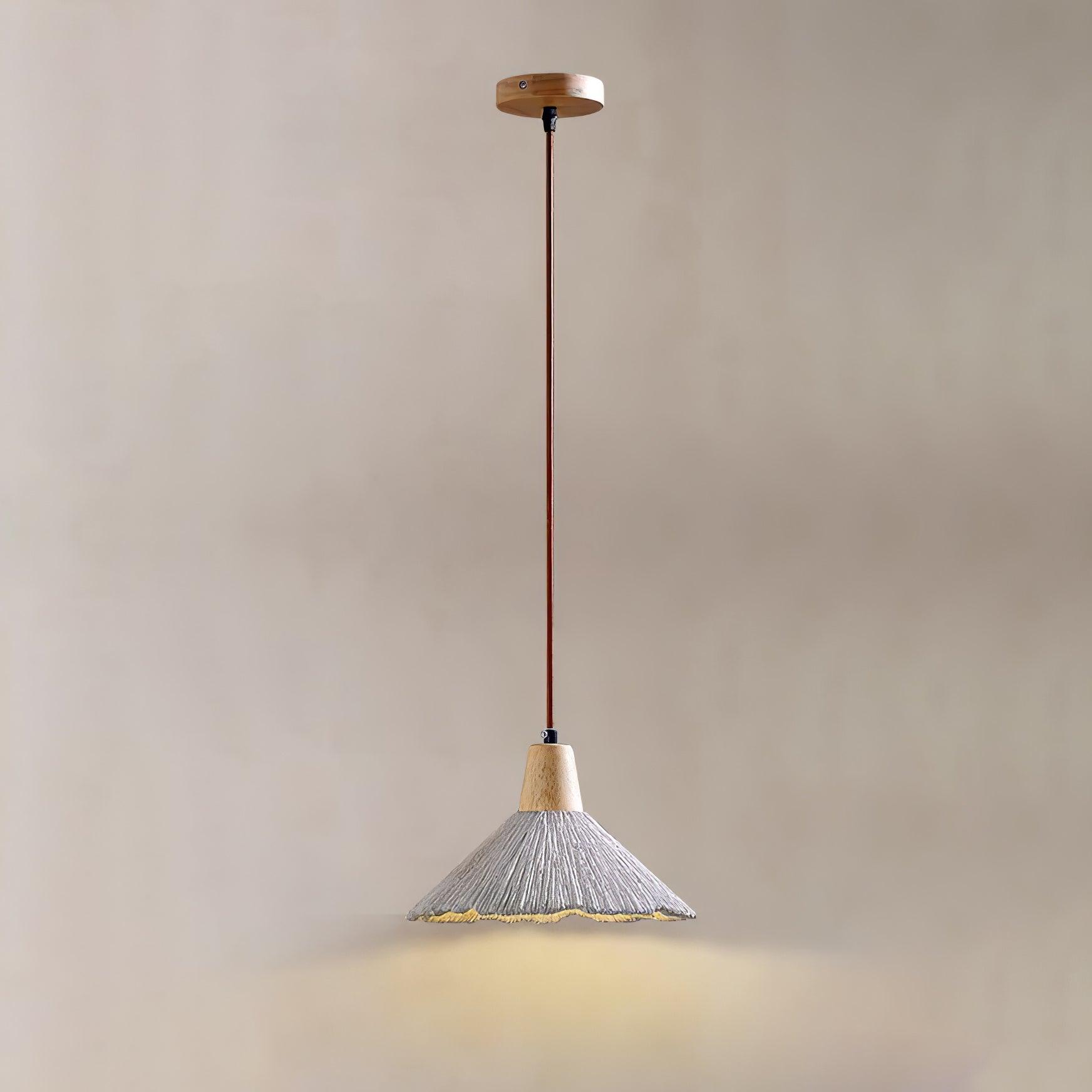Concrete Pleated Pendant Lamp - Letslighting