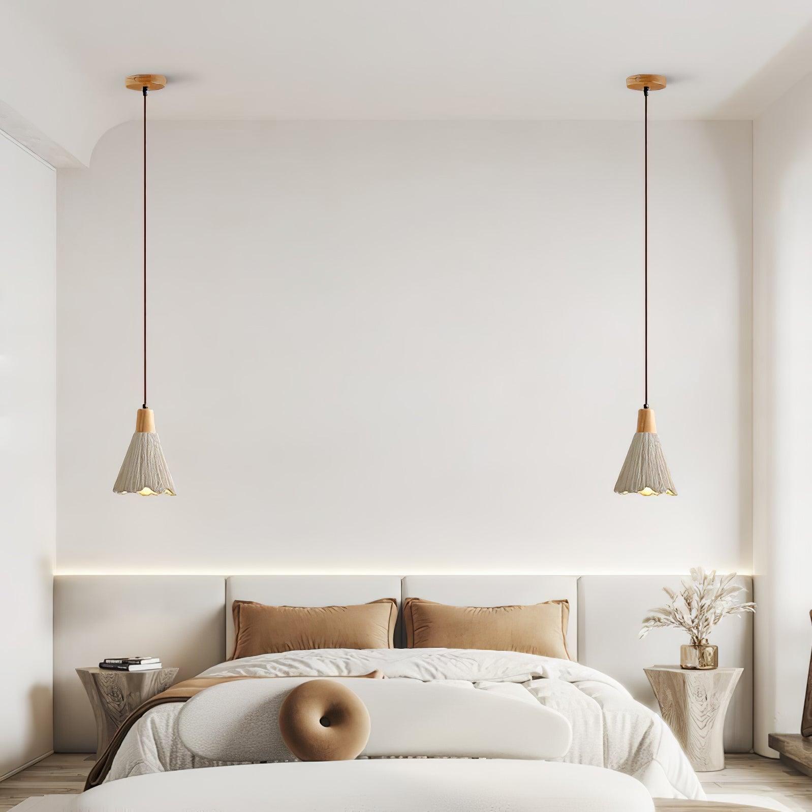 Concrete Pleated Pendant Lamp - Letslighting