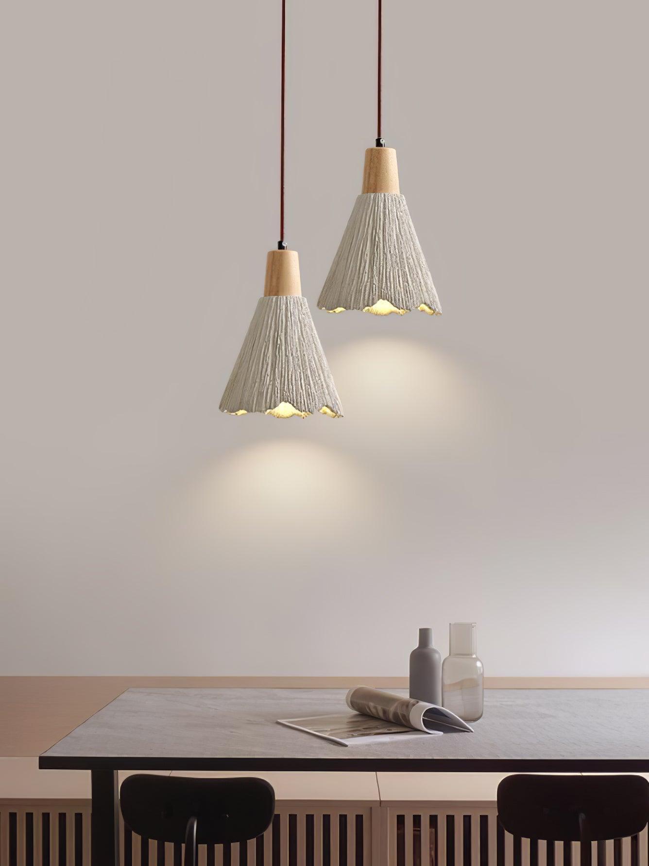 Concrete Pleated Pendant Lamp - Letslighting