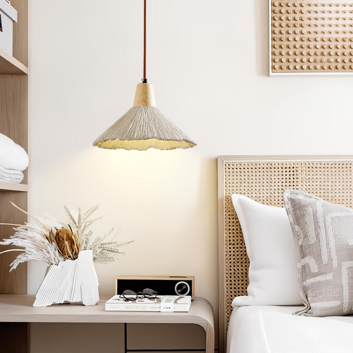 Concrete Pleated Pendant Lamp - Letslighting
