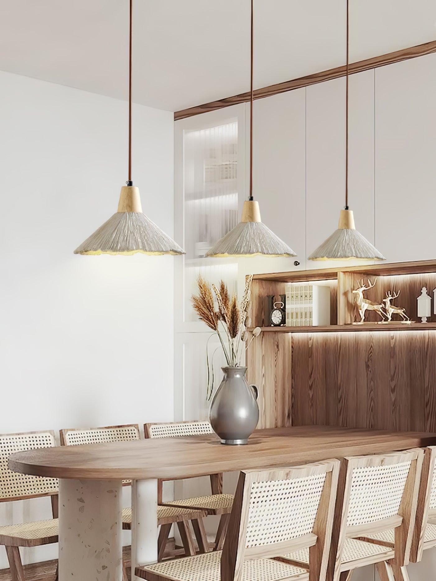 Concrete Pleated Pendant Lamp - Letslighting