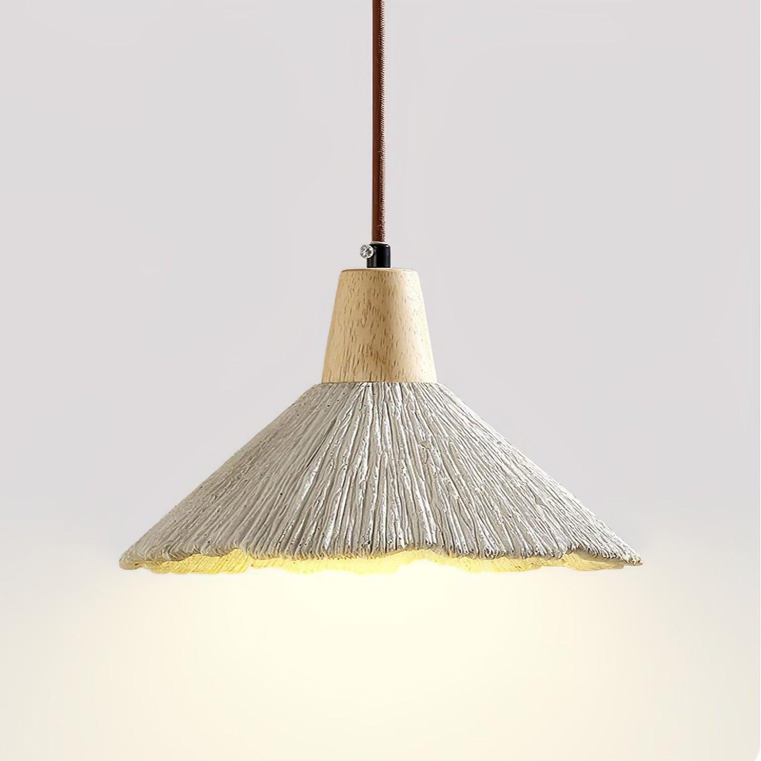 Concrete Pleated Pendant Lamp - Letslighting