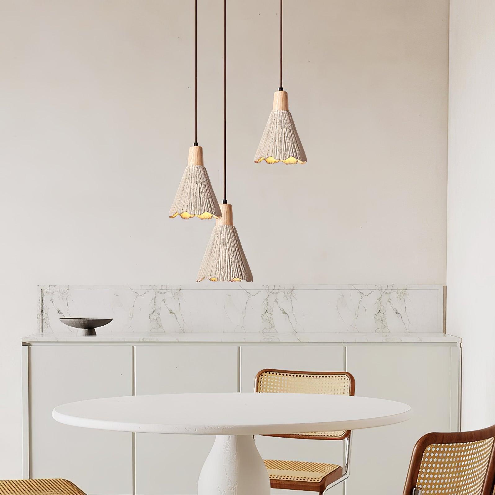Concrete Pleated Pendant Lamp - Letslighting