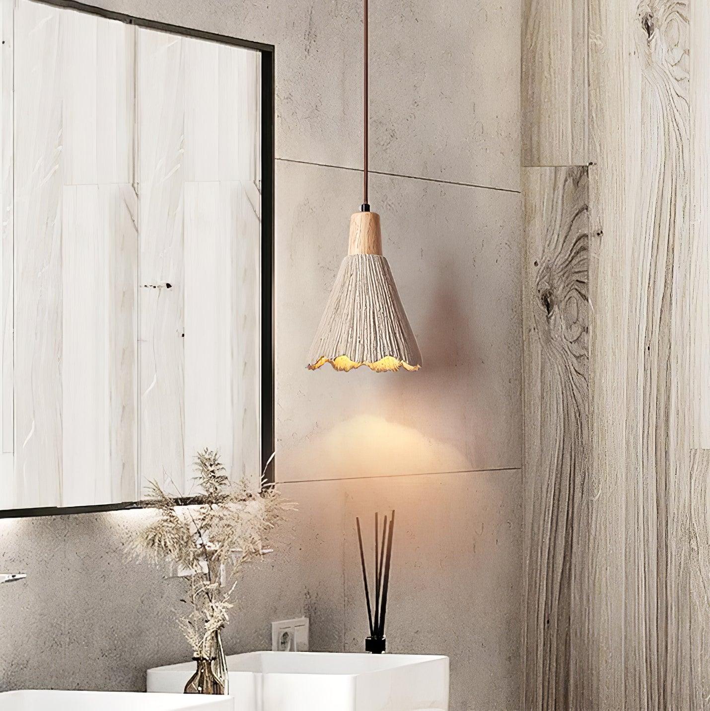Concrete Pleated Pendant Lamp - Letslighting