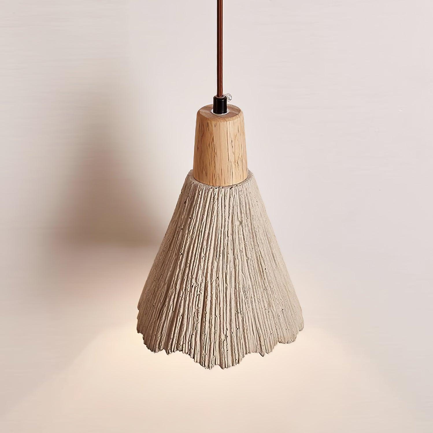 Concrete Pleated Pendant Lamp - Letslighting