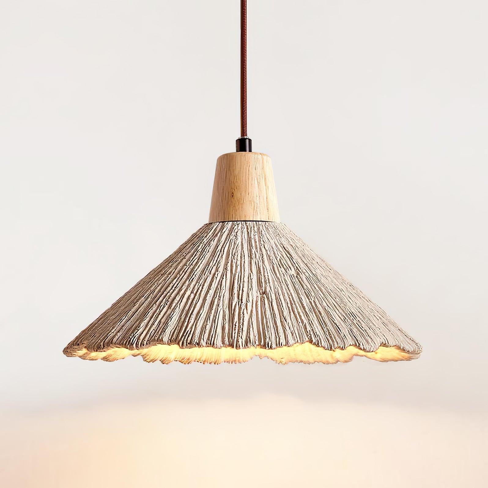Concrete Pleated Pendant Lamp - Letslighting