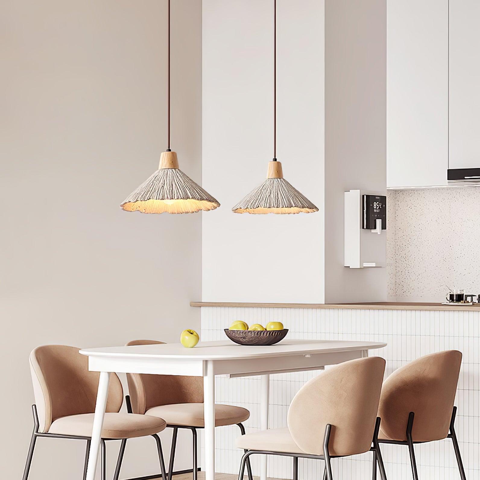 Concrete Pleated Pendant Lamp - Letslighting