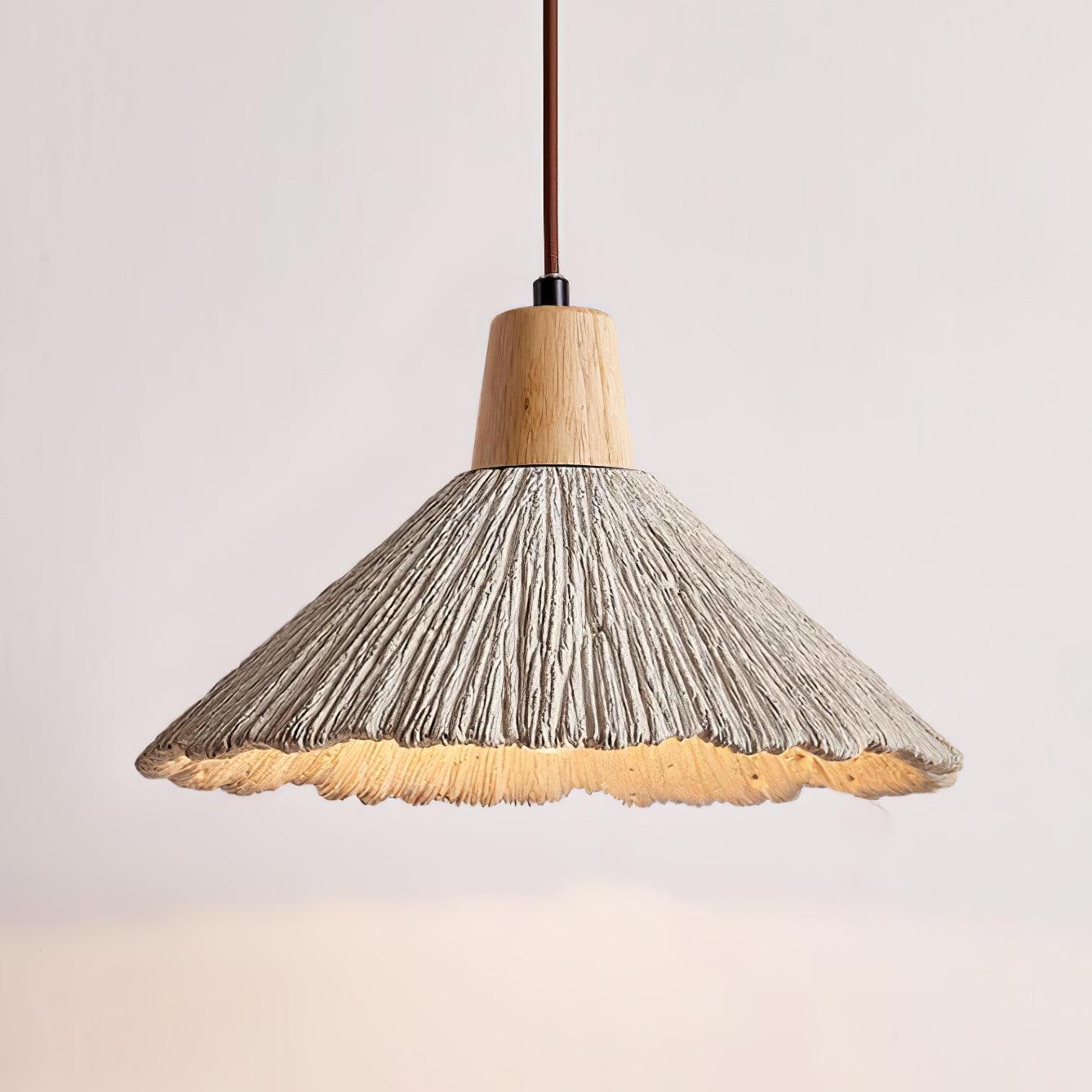 Concrete Pleated Pendant Lamp - Letslighting