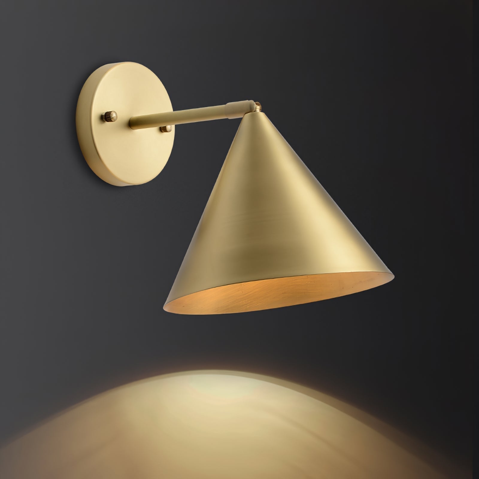 Conica Brass Wall Light - Letslighting