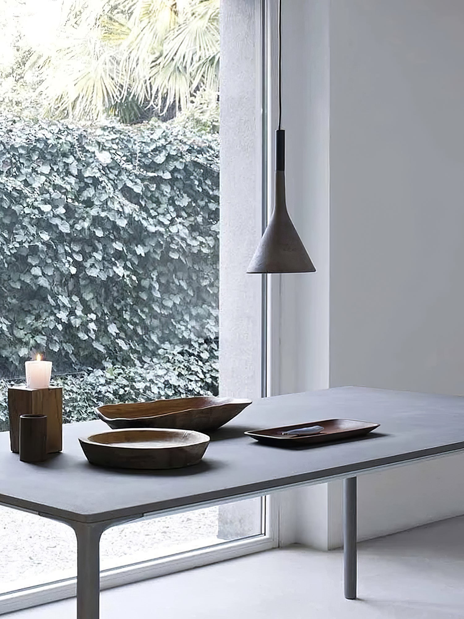 Conical Concrete Pendant Light - Letslighting